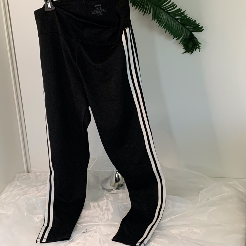 Adidas Women's D2m 3 Stripes High-Rise Long Tights, Size XL - Picture 3 of 13